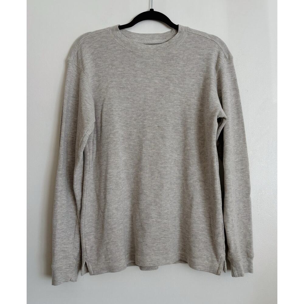 Light Grey Rugged Trails Waffle Knit Long Sleeve T-Shirt S